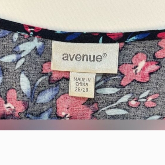 Avenue Val Print Wall Flower V-Neck Short Sleeve Dress Size 26W - Picture 5 of 12